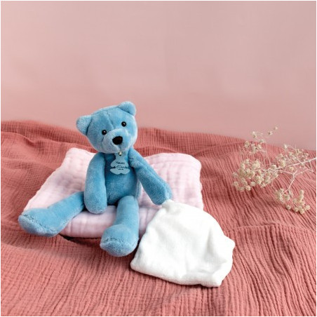 Peluche Lapin ivoire Avec Doudou - 30 cm